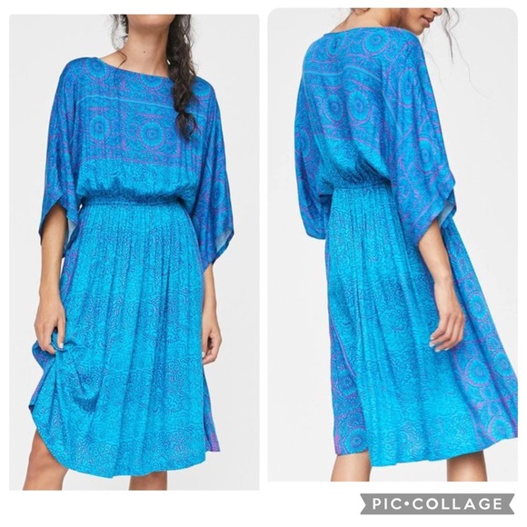 Anthropologie Dresses & Skirts - NWT new medium Anthropologie TINY Ann Marie midi dress blue drapey batik